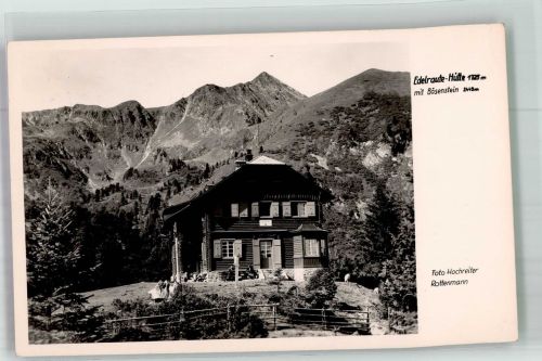 Edelrautehütte 1954 Foto AK Hüttenstempel Foto Hochreiter