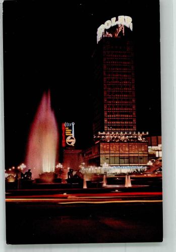 Caracas 1958 Foto AK Plaza Venezuela Nacht