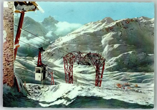 6580 St. Anton am Arlberg 1960 Winter Seilbahn Bergstation Galzig Sankt Christoph
