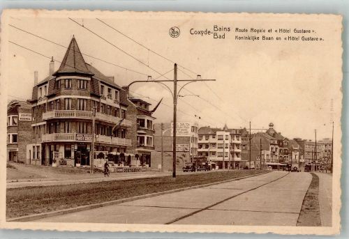 Coxyde Foto AK Auto Route Royale Hotel Gustav