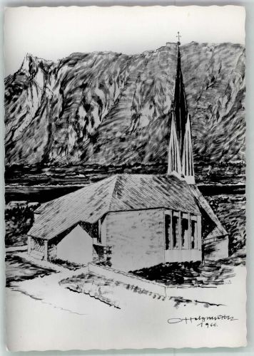 6212 Pertisau Foto AK Neue Kirche sign. Holzmeister, C.
