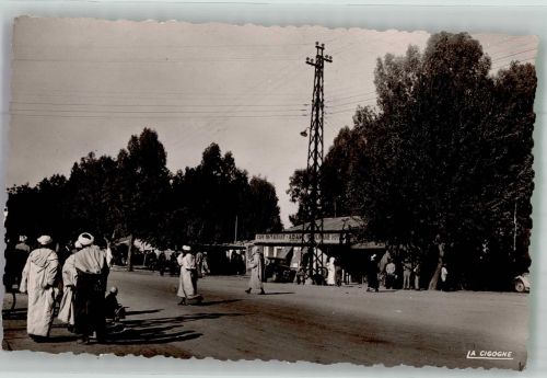 Sidi Bou Said 1953 Foto AK Cafe Tracht Straße