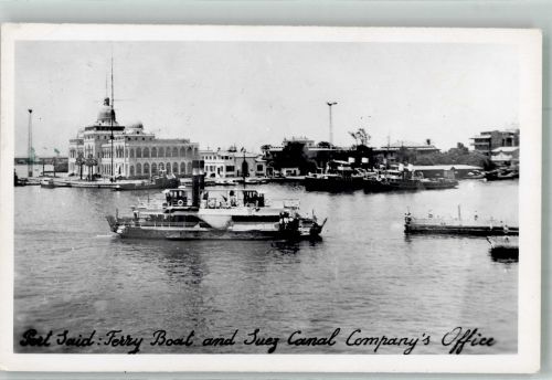 Port Said 1960 Foto AK Fähre Suez Kanal Company´s Office Hafen