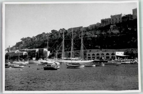 Monaco Foto AK Hafen Ort handschriftlich