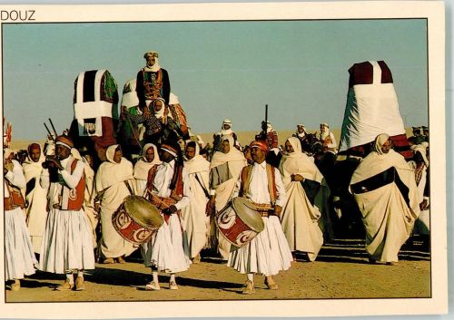 Douz 1989 Foto AK Tracht Trommler Festival