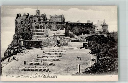 Edinburgh Foto AK Burg Esplanade