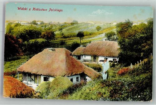 Bialystok Bauernhaus Feldpost WK I 38.Inf.Div. Motiv Polen Foto AK