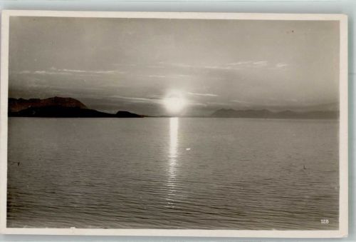 Nordkapp 1930 Foto AK Mitternachtssonne