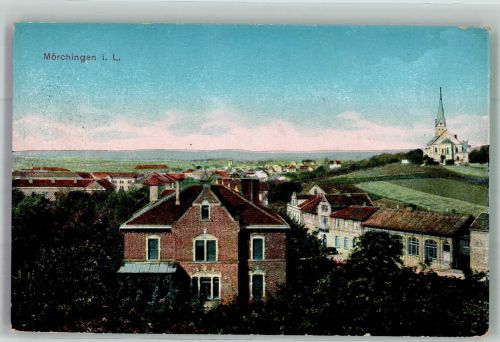 57340 Morhange Mörchingen 1916 Foto AK Feldpost WK I Landwehr Inf.Rgt. Nr, 81 Kirche