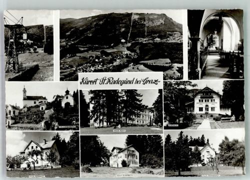 8061 Sankt Radegund bei Graz 1979 - Seilbahn Kirche Kalvarienberg Pension Kurhaus