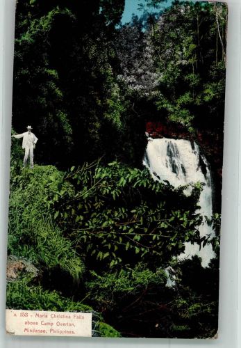 Manila 1912 Foto AK Wasserfall maria Christina Falls Mindanao