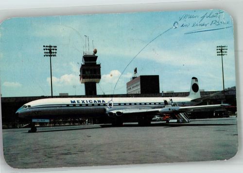 Mexiko City 1963 Foto AK Flugzeug Airline Mexicana Flugplatz