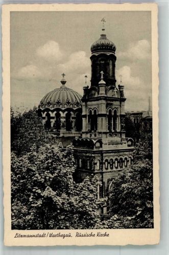 Litzmannstadt Lódz Foto AK Russische Kirche