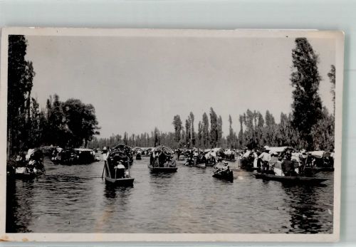 Mexiko City 1932 Foto AK Rudersport Ort handschriftlich