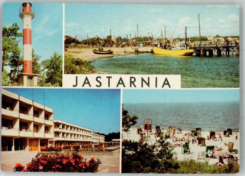 Heisternest Jastarnia 1961 Foto AK Leuchtturm Hafen Hotel Strand