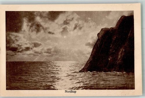Nordkapp Mitternachtssonne Mitternachtssonne Foto AK
