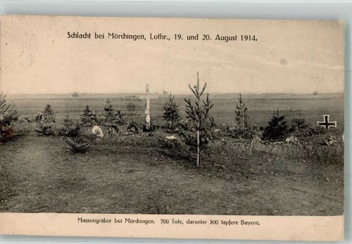 57340 Morhange Mörchingen 1915 Foto AK Feldpost WK I Landwehr Inf.Rgt. Nr, 81 Massengräber 1914