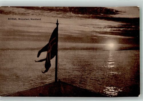 Nordkapp Foto AK Mitternachtssonne