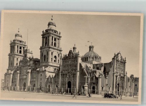 Mexiko City Foto AK Kirche Kathedrale Auto Ort handschriftlich