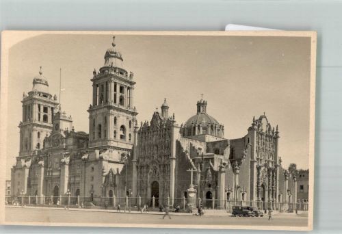 Mexiko City Foto AK Auto Kirche Kathedrale