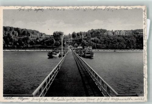 18586 O2356 Sellin , Ostseebad 1932 Foto AK Seebrücke