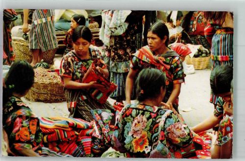 Guatemala-Stadt Foto AK Marktszene Tracht Santa Cruz del Quiche
