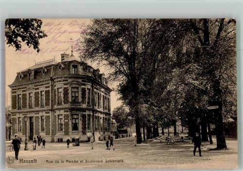 Hasselt 1915 Foto AK Rue de la Persceé Feldpost WK I