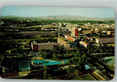 Mexiko City 1973 Foto AK Fliegeraufnahme Universität