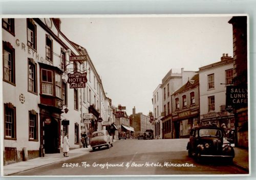 Cheddar 1955 Foto AK Wincanton Auto Hotel Bear The Greyhound