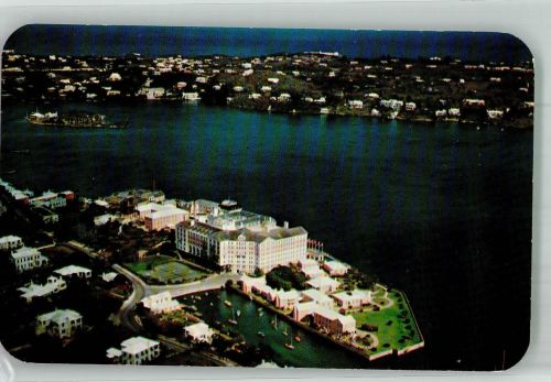 Hamilton Foto AK Fliegeraufnahme Hafen Princess Hotel