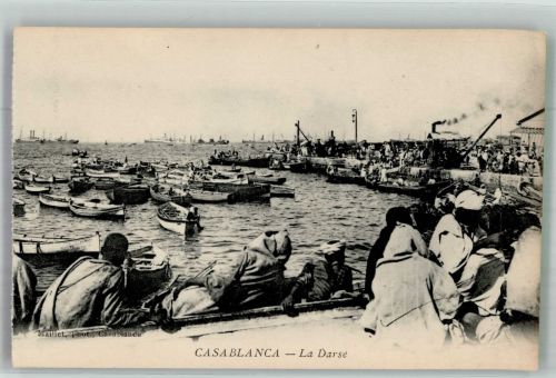 Casablanca Foto AK Hafen La Darse