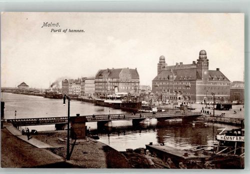 Malmö 1913 Foto AK Hafen