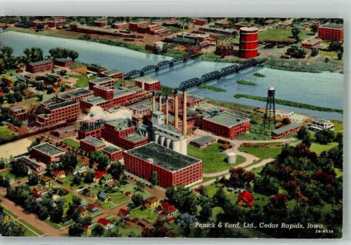 Cedar Rapids Foto AK Fabrik Penick und Ford Ltd.