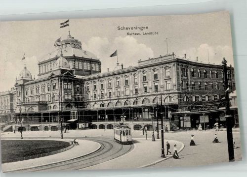 2491 Scheveningen Den Haag Foto AK Kurhaus Straßenbahn