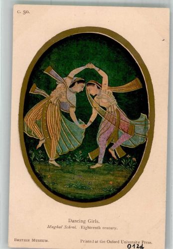 Neu Delhi Mughal Schools Dancing Girls Motiv Indien Foto AK