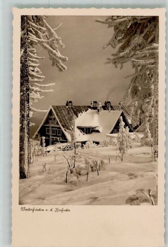 Heufuderbaude Winter Hüttenstempel