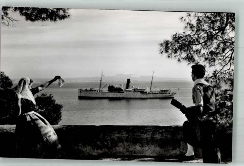 Palma Mallorca Foto AK Dampfer Tracht