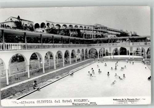 Veracruz 1960 Foto AK Hotel Mocambo Schwimmbad Luftpost
