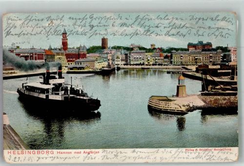 Helsingborg Hälsingborg 1905 Foto AK Hafen Fähre