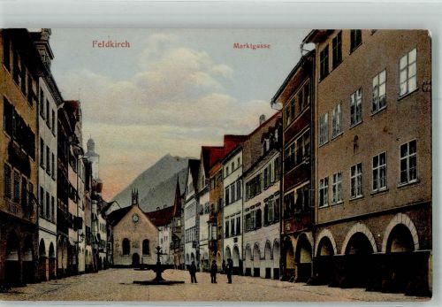 6800 Feldkirch 1906 Foto AK Markt- Gasse