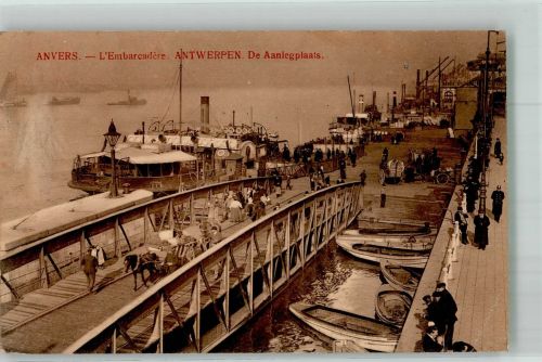 Antwerpen Anvers Foto AK Hafen Anlegeplatz
