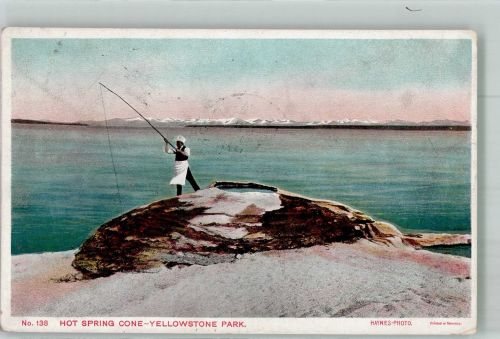 Cheyenne WY Yellowstone Park Hot Spring Cone Nationalpark 1909 Foto AK