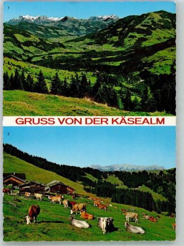 6361 Penningberg Foto AK Hüttenstempel Gruß von der Käsealm Markbachjoch
