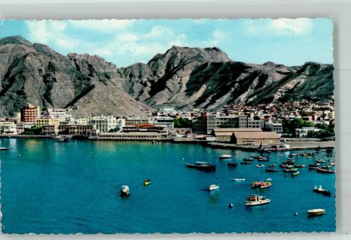 Aden 1960 Foto AK Hafen Steamer Pont