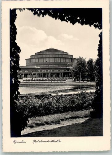 Breslau Wroclaw 1938 Foto AK Jahrhunderthalle