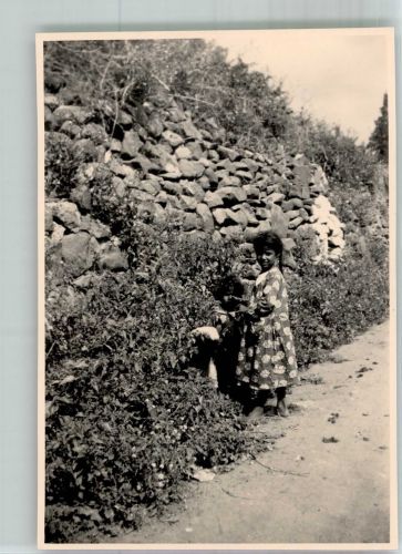 Tiberias Foto AK Kind Mädchen Ort handschriftlich