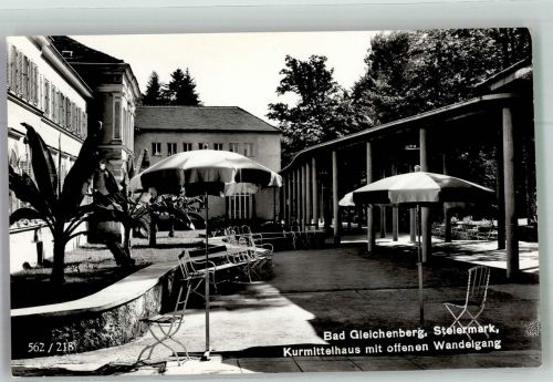 8344 Bad Gleichenberg 1960 Foto AK Gasthaus Kurmittelhaus Wandelgang
