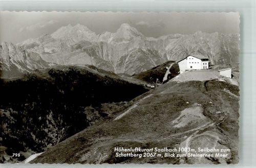 5753 Saalbach Foto AK Seilbahn zum Schattberg