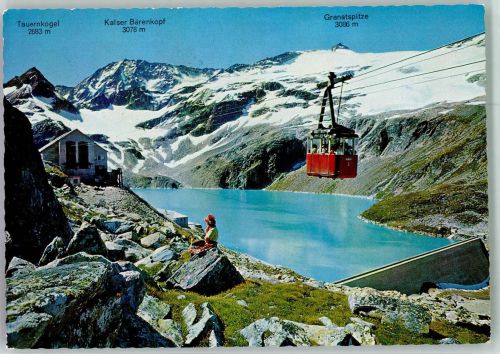 5723 Uttendorf 1974 Foto AK Seilbahn Bergstation Weißsee Rudolfshütte