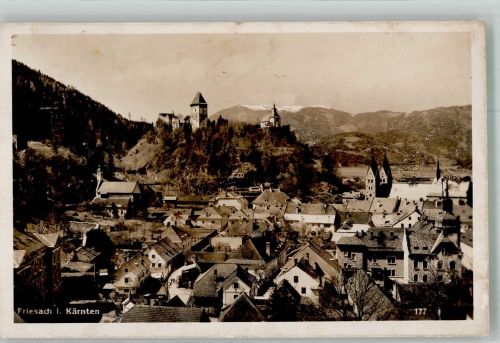 9360 Friesach Foto AK Kirche Burg